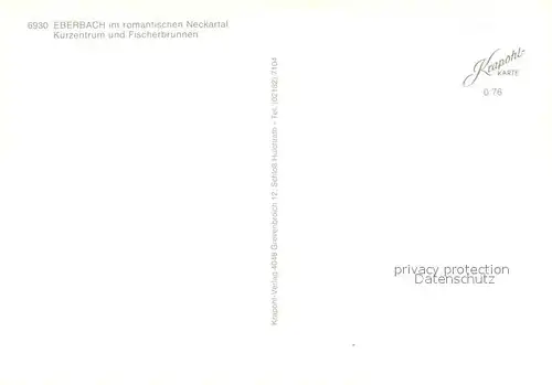 AK / Ansichtskarte Eberbach_Neckar Kurzentrum Fischerbrunnen  Eberbach Neckar