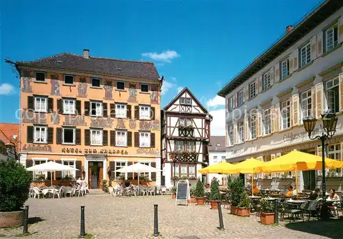 AK / Ansichtskarte Eberbach_Neckar Alter Markt Hotel Zum Karpfen  Eberbach Neckar