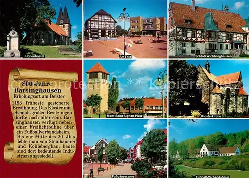 AK / Ansichtskarte Barsinghausen Fussball Verbandsheim Schloss Wichtringhausen Hohenbostel Barsinghausen
