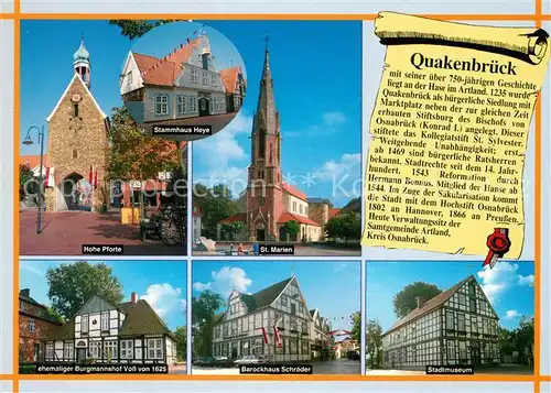 AK / Ansichtskarte Quakenbrueck Barockhaus Schroeder Stadtmuseum St. Marien Stammhaus Heye  Quakenbrueck