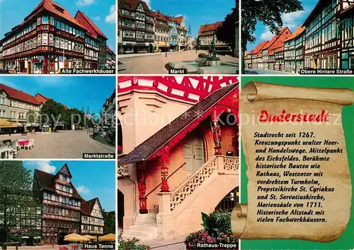 AK / Ansichtskarte Duderstadt Marktstrasse Haus Tanne Obere Hintere Strasse Fachwerkhaeuser  Duderstadt
