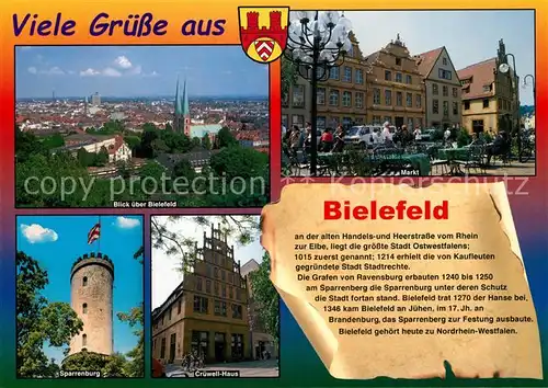 AK / Ansichtskarte Bielefeld Markt Sparrenburg Cruewell Haus  Bielefeld