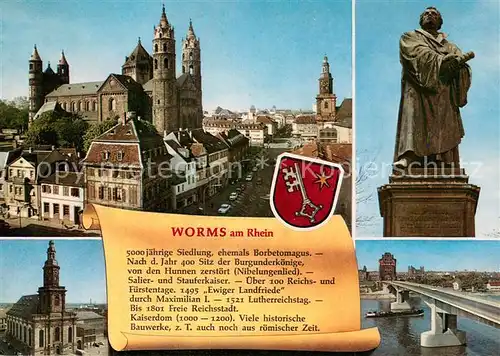AK / Ansichtskarte Worms_Rhein  Worms Rhein