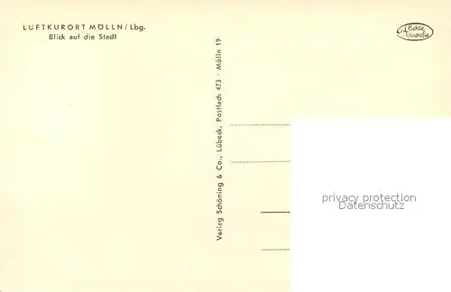AK / Ansichtskarte Moelln_Lauenburg Stadtblick Moelln_Lauenburg