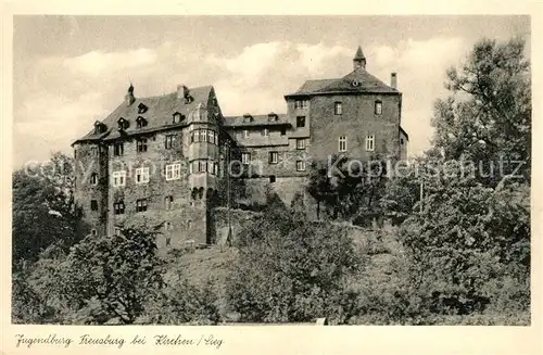 AK / Ansichtskarte Kirchen_Sieg Jugendburg Freusburg Kirchen Sieg