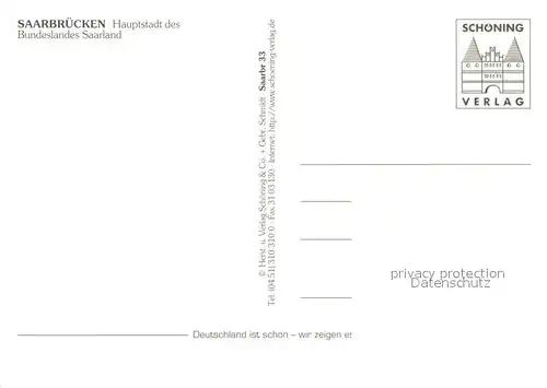 AK / Ansichtskarte Saarbruecken Kirche Schloss Rathaus Saarbruecken