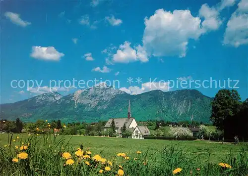 AK / Ansichtskarte Bayerisch_Gmain mit Kirche Zwiesel und Staufen Bayerisch Gmain