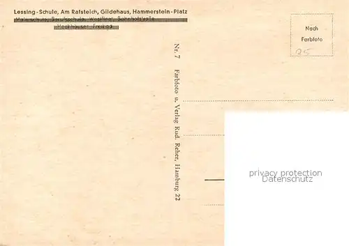 AK / Ansichtskarte Uelzen_Lueneburger_Heide Lessingschule Am Ratsteich Gildehaus Hammerstein Platz Schwimmbad Park Uelzen_Lueneburger_Heide