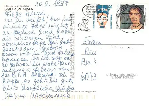 AK / Ansichtskarte Bad_Salzhausen Thermalbad Wasserrad Kurmittelhaus Kurkonzert Kurpark Bad_Salzhausen