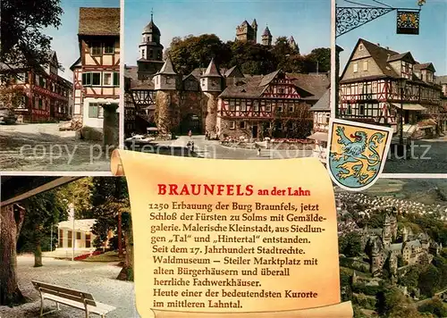 AK / Ansichtskarte Braunfels Burg Braunfels Waldmuseum Marktplatz Fachwerkhaeuser Braunfels