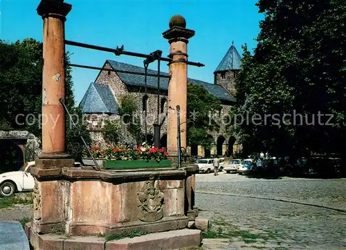 AK / Ansichtskarte Giessen_Lahn Klosterruine Schiffenberg Brunnen Giessen_Lahn