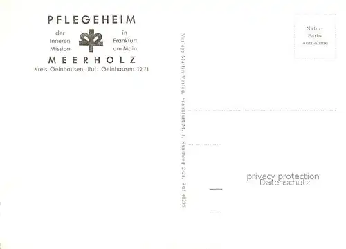 AK / Ansichtskarte Meerholz Pflegeheim der Inneren Mission Details Meerholz