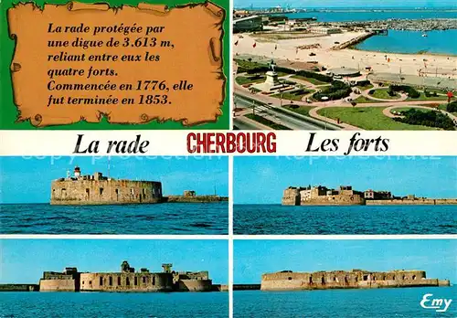 AK / Ansichtskarte Cherbourg_Octeville_Basse_Normandie La rade Cherbourg Les forts Cherbourg_Octeville