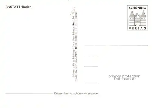 AK / Ansichtskarte Rastatt Denkmal Schloss Park Stadtplatz Rastatt