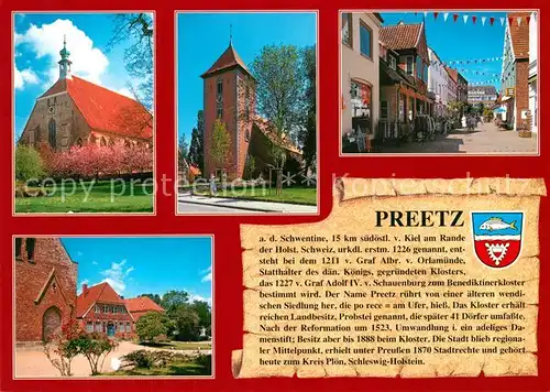 AK / Ansichtskarte Preetz_Holstein Klosterkirche Stadtkirche Langebrueckstrasse Klosteranlagen Preetz_Holstein