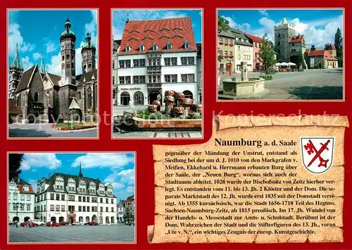 AK / Ansichtskarte Naumburg_Saale Dom St Peter und Paul Jakobs Apotheke Marientor Rathaus Naumburg_Saale