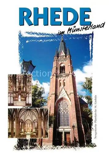 AK / Ansichtskarte Rhede_Westfalen Pfarrkirche St Gudula Inneres Altar Rhede_Westfalen