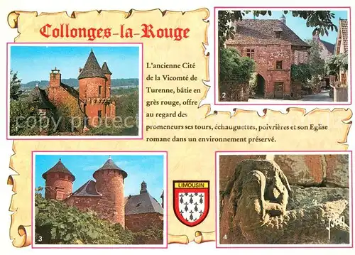 AK / Ansichtskarte Collonges la Rouge Hotel de Beuges Maison de la Sirene Hotel de la Ramade de Friac La Sirene Collonges la Rouge