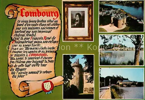 AK / Ansichtskarte Combourg Portrait Chateaubriand Le Chateau Combourg Details Combourg