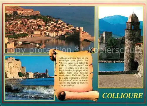 AK / Ansichtskarte Collioure Vue aerienne La Tour Le Chateau Collioure