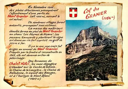 AK / Ansichtskarte Entremont le Vieux Chalet Hotel du Col du Granier Entremont le Vieux