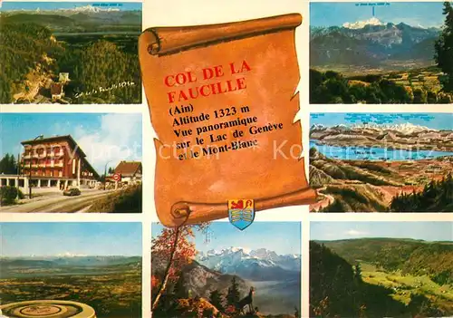 AK / Ansichtskarte Col_de_la_Faucille Vue panoramique sur le Lac de Geneve et le Mont Blanc Col_de_la_Faucille