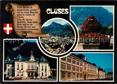 AK / Ansichtskarte Cluses Vue generale Hotel de ville La place fleurie Le lycee technique d Etat Cluses