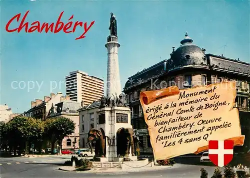 AK / Ansichtskarte Chambery_Savoie Monument erige a la memoire du General Comte de Boigne bienfaiteur de Chambery Chambery Savoie