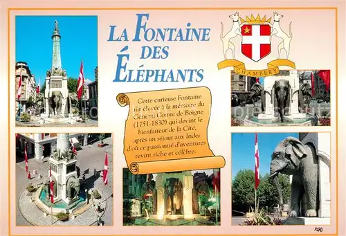 AK / Ansichtskarte Chambery_Savoie La Fontaine des Elephants Chambery Savoie