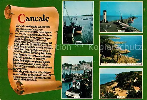 AK / Ansichtskarte Cancale Le port Le jetee Les rochers de la Pointe du Grouin et Pointe de la Mouliere Port Briac Cancale