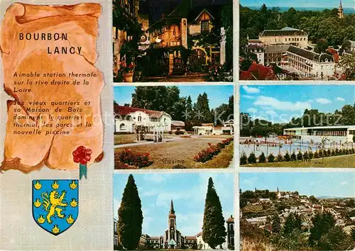 AK / Ansichtskarte Bourbon Lancy Station thermale Ses vieux quartiers et sa Maison de Bois dominent le quartier thermal les parcs et la nouvelle piscine Bourbon Lancy