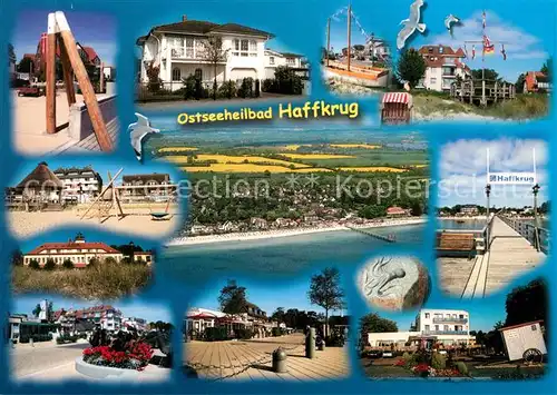 AK / Ansichtskarte Haffkrug_Ostseebad Teilansichten Seebruecke Promenade Hotels Haffkrug_Ostseebad