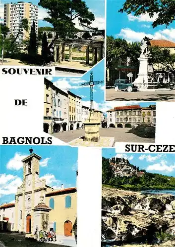 AK / Ansichtskarte Bagnols sur Ceze Theatre de la nature au Mont Place Gaston Doumergue Chapelle Ceze  Bagnols sur Ceze