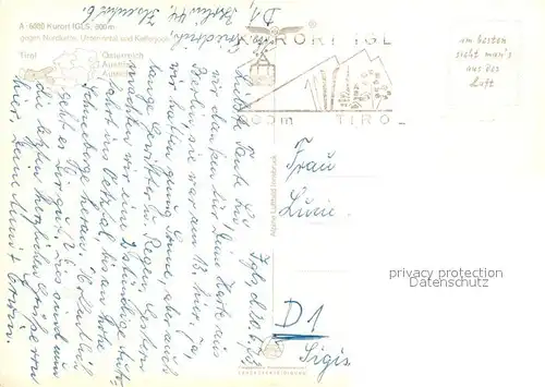 AK / Ansichtskarte Igls_Cuetschen Fliegeraufnahme Igls Cuetschen