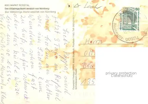 AK / Ansichtskarte Rosstal_Rosstal 1000jaehrige Markt Ortsmotiv mit Kirche Rosstal_Rosstal