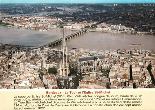 AK / Ansichtskarte Bordeaux La Tour et lEglise St Michel Bordeaux