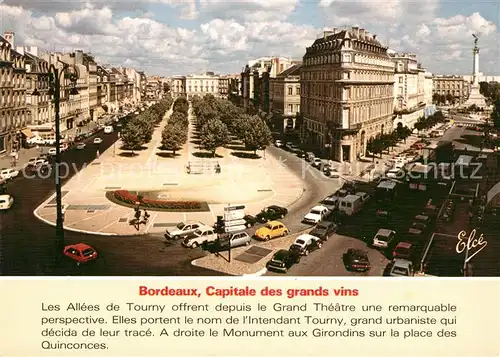 AK / Ansichtskarte Bordeaux Les Allees de Tourny offrent depuis le Grand Theatre une remarquable perspective Bordeaux