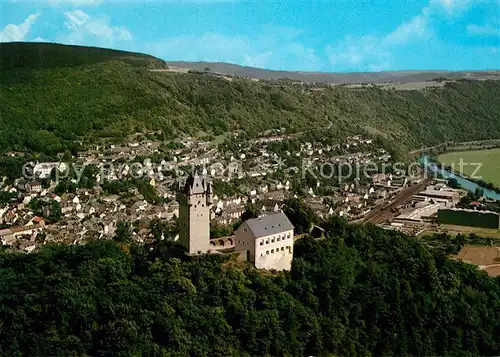 AK / Ansichtskarte Nassau_Bad Fliegeraufnahme mit Stammburg Nassau Oranien Nassau_Bad