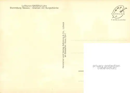 AK / Ansichtskarte Nassau_Bad Stammburg Nassau Oranien mit Burgschaenke Nassau_Bad