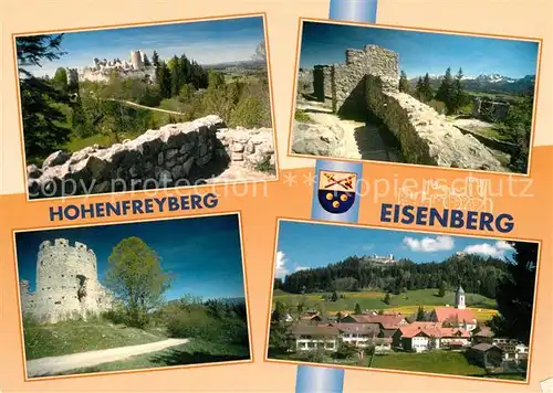 AK / Ansichtskarte Eisenberg_Allgaeu Schloss Hohenfreyberg Panorama Eisenberg Allgaeu
