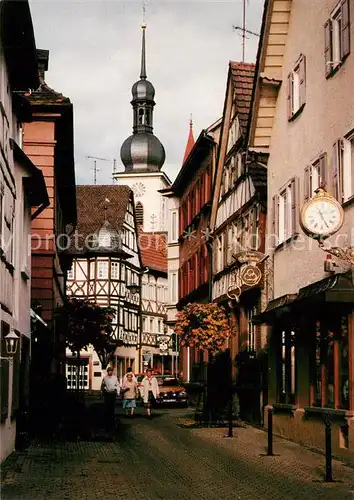 AK / Ansichtskarte Lauda Koenigshofen Marienstrasse mit Kath Stadtkirche St Jakobus Lauda Koenigshofen