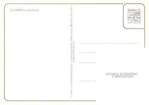 AK / Ansichtskarte Kroev_Mosel Landschaftspanorama Moselschleife Kirche Wappen Weinberge Kroever Nacktarsch Kroev_Mosel