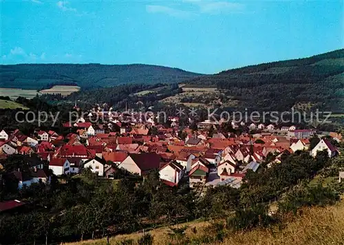 AK / Ansichtskarte Burgsinn Panorama Ferienland Main Spessart Burgsinn