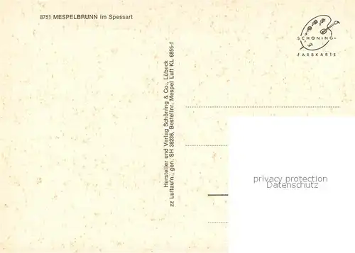 AK / Ansichtskarte Mespelbrunn Fliegeraufnahme Mespelbrunn