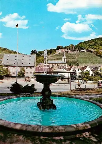 AK / Ansichtskarte Klingenberg_Main Brunnen Burgruine Cafe Restaurant Burgterrasse Ausflugsziel Klingenberg Main