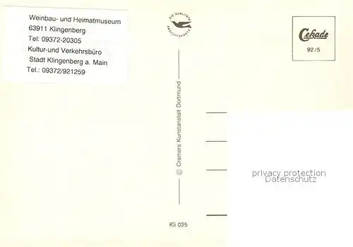 AK / Ansichtskarte Klingenberg_Main Weinbau und Heimatmuseum Klingenberg Main