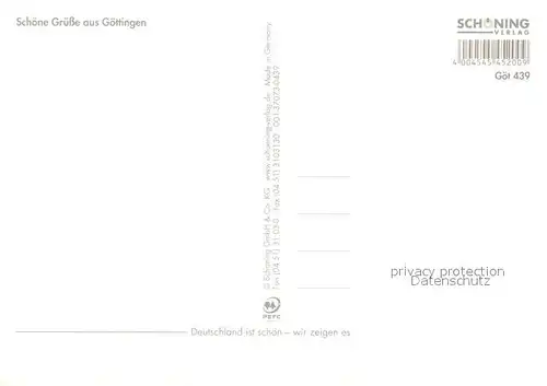 AK / Ansichtskarte Goettingen_Niedersachsen Der Nabel Gaenseliesel Brunnen Rathaus Marktplatz Strassencafes Johannisstrasse Albani Friedhof Goettingen Niedersachsen