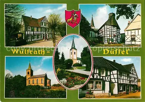AK / Ansichtskarte Duessel Fachwerkhaeuser Kirche Duessel