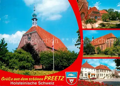 AK / Ansichtskarte Preetz_Holstein Kirchen Park Rathaus Preetz_Holstein