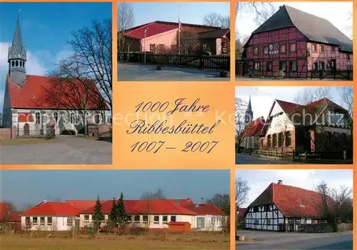 AK / Ansichtskarte Ribbesbuettel Kirche Gasthaus Dorfmotive Ribbesbuettel